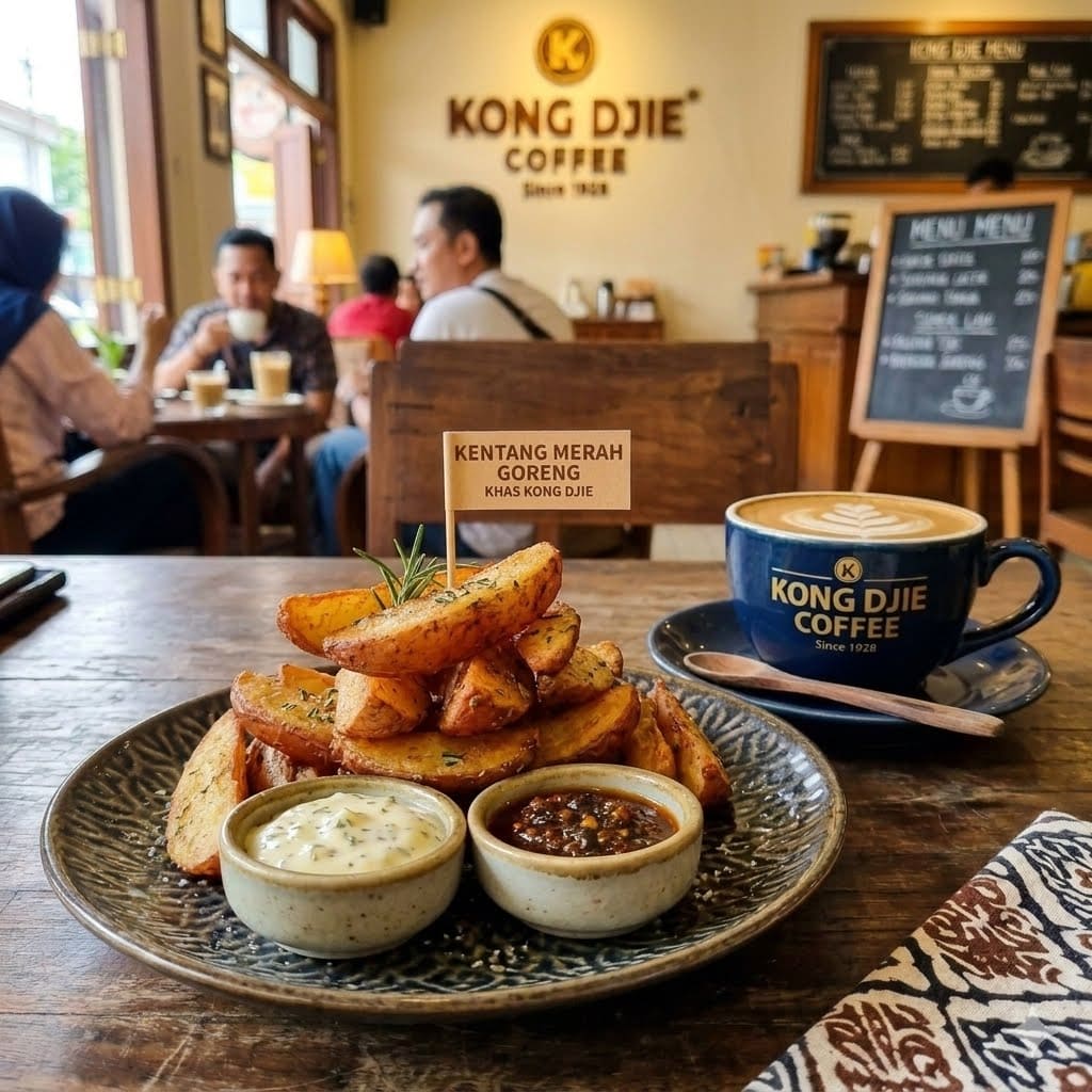 Kentang Merah Goreng Kedai Kopi Kong Djie